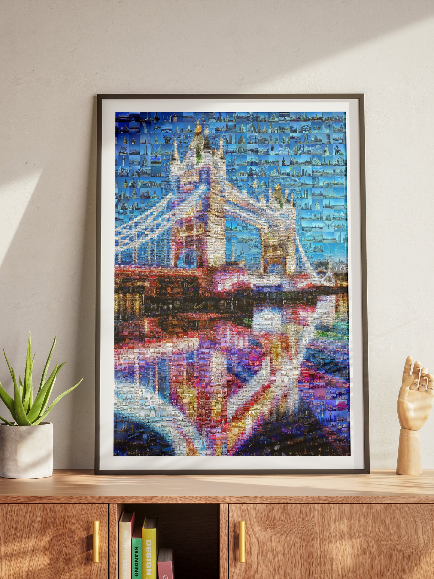 Stunning London Mosaic Artwork - Iconic Tower Bridge and Cityscape Art Piece for Home or Office Decor AtelierMosaics