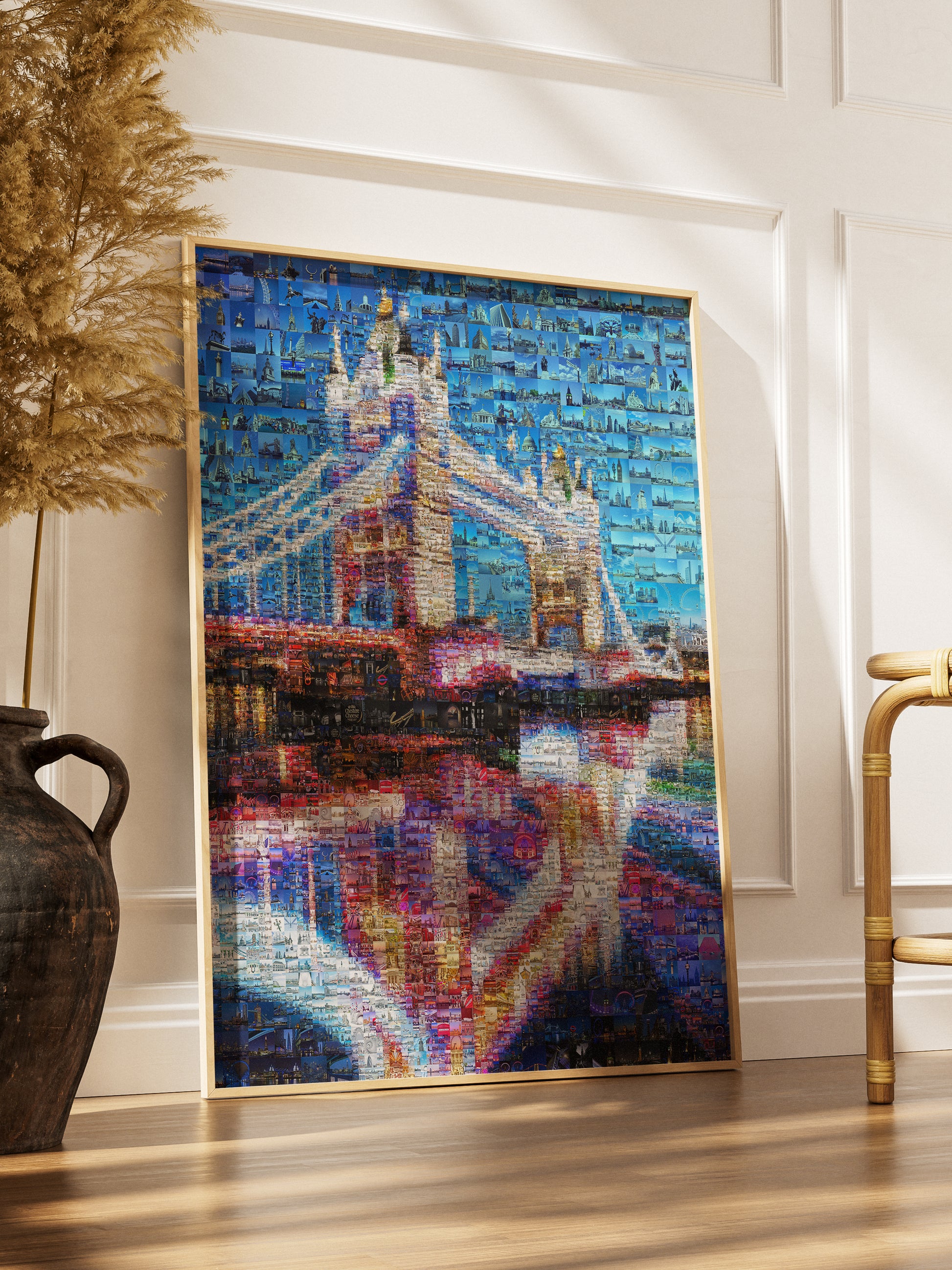 Stunning London Mosaic Artwork - Iconic Tower Bridge and Cityscape Art Piece for Home or Office Decor AtelierMosaics