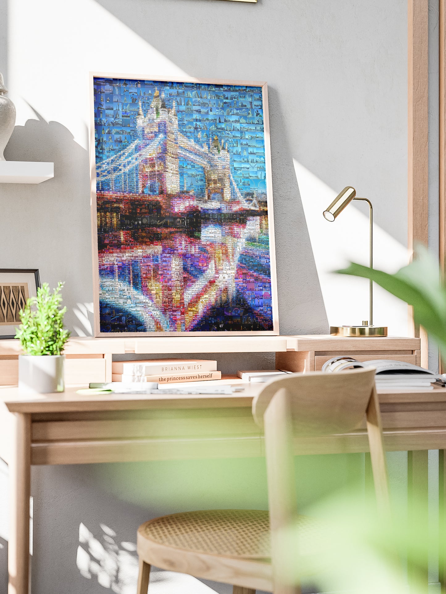 Stunning London Mosaic Artwork - Iconic Tower Bridge and Cityscape Art Piece for Home or Office Decor AtelierMosaics