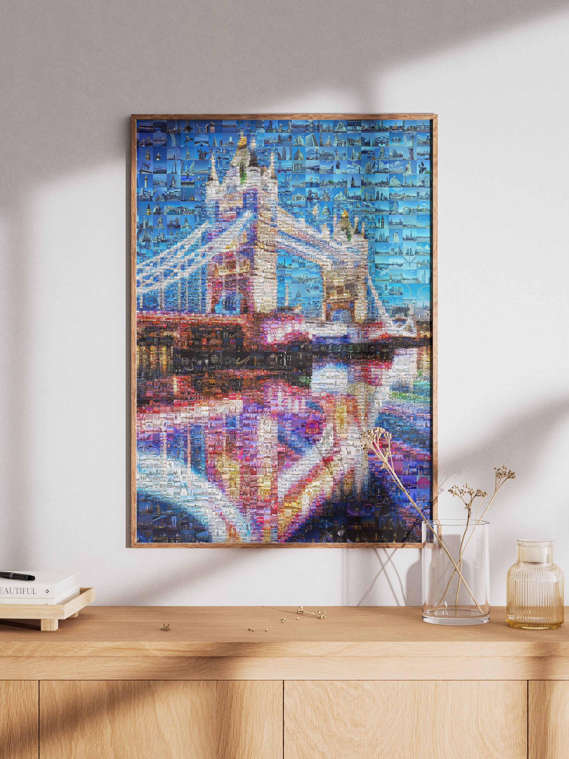 Stunning London Mosaic Artwork - Iconic Tower Bridge and Cityscape Art Piece for Home or Office Decor AtelierMosaics