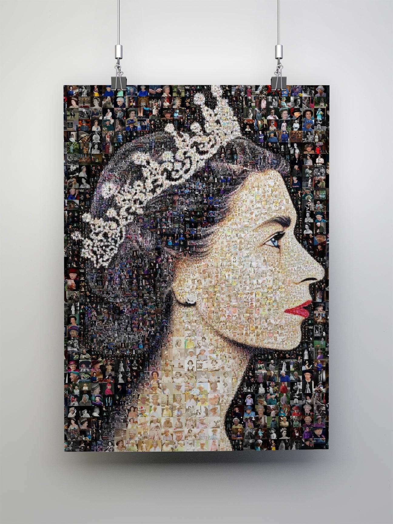 Elegant Mosaic Artwork of Queen Elizabeth II - Timeless Tribute to a Royal Icon - AtelierMosaics