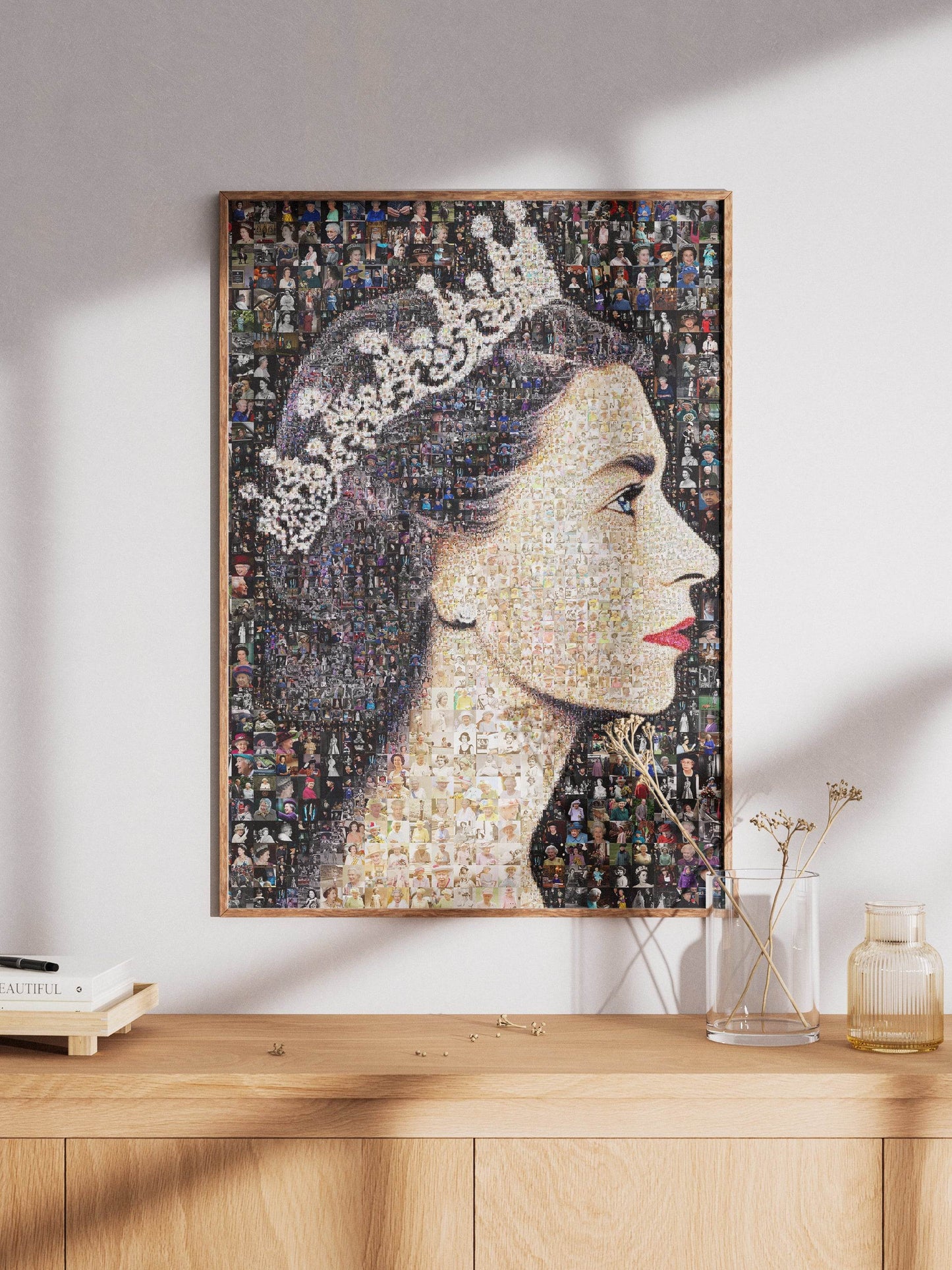 Elegant Mosaic Artwork of Queen Elizabeth II - Timeless Tribute to a Royal Icon AtelierMosaics