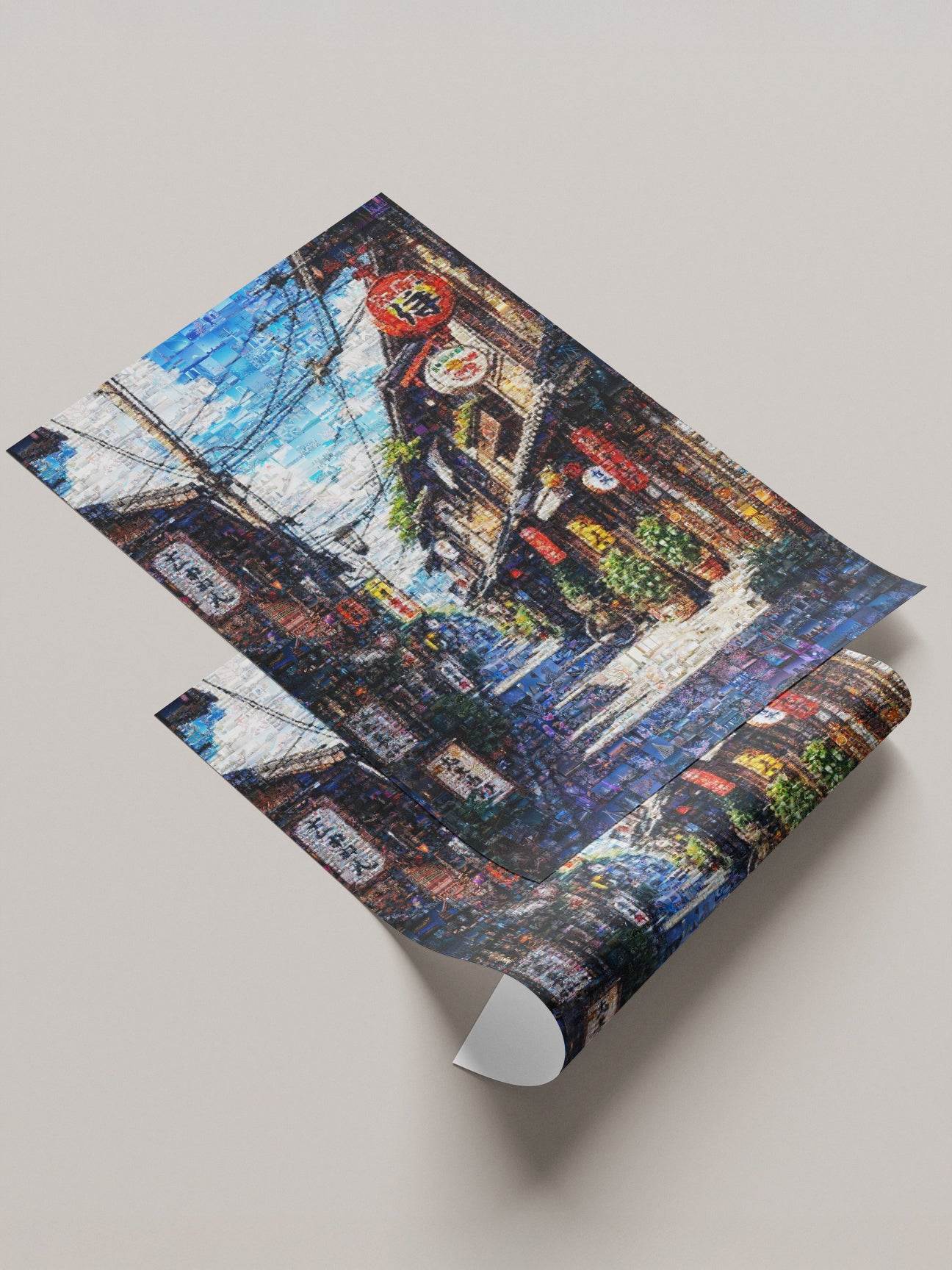 Tokyo Mosaic Art — Traditional Alley with Lanterns - AtelierMosaics