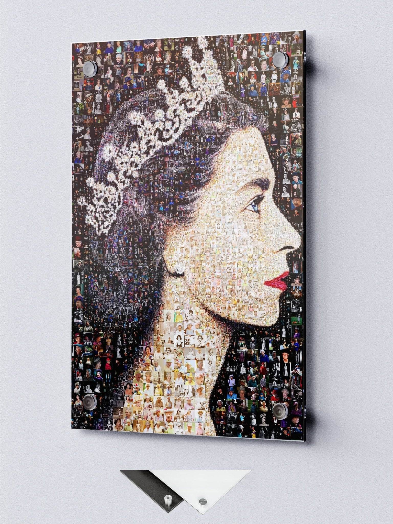 Elegant Mosaic Artwork of Queen Elizabeth II - Timeless Tribute to a Royal Icon - AtelierMosaics
