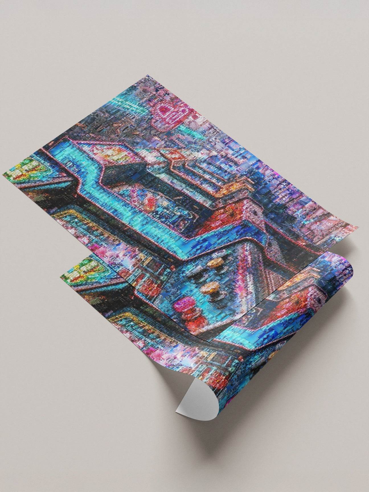 Tokyo Arcade Nights – Japanese Mosaic Wall Art - AtelierMosaics