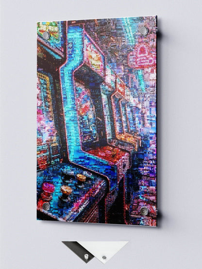 Tokyo Arcade Nights – Japanese Mosaic Wall Art - AtelierMosaics