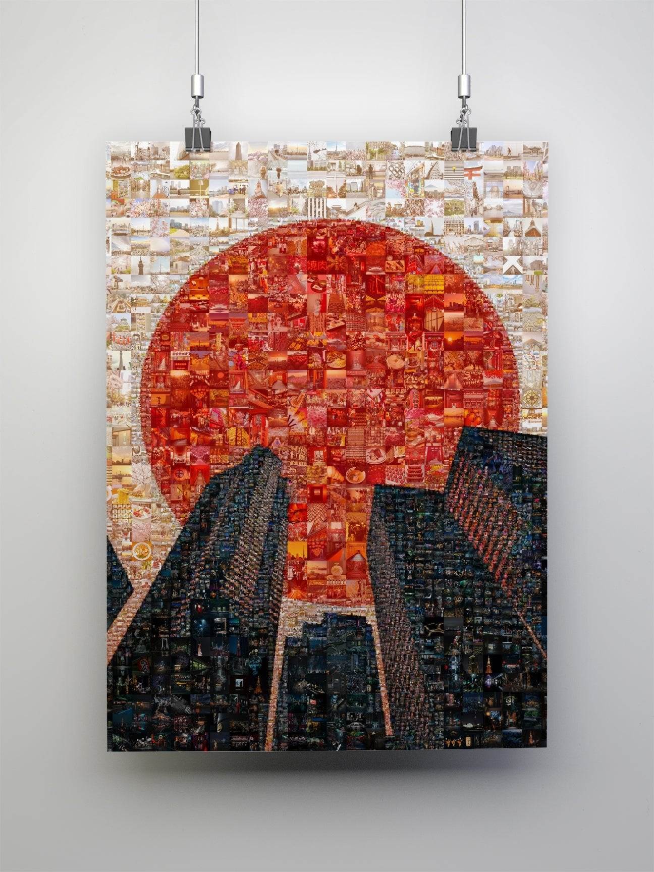 Rising Sun Over Tokyo – Japanese Mosaic Wall Art - AtelierMosaics