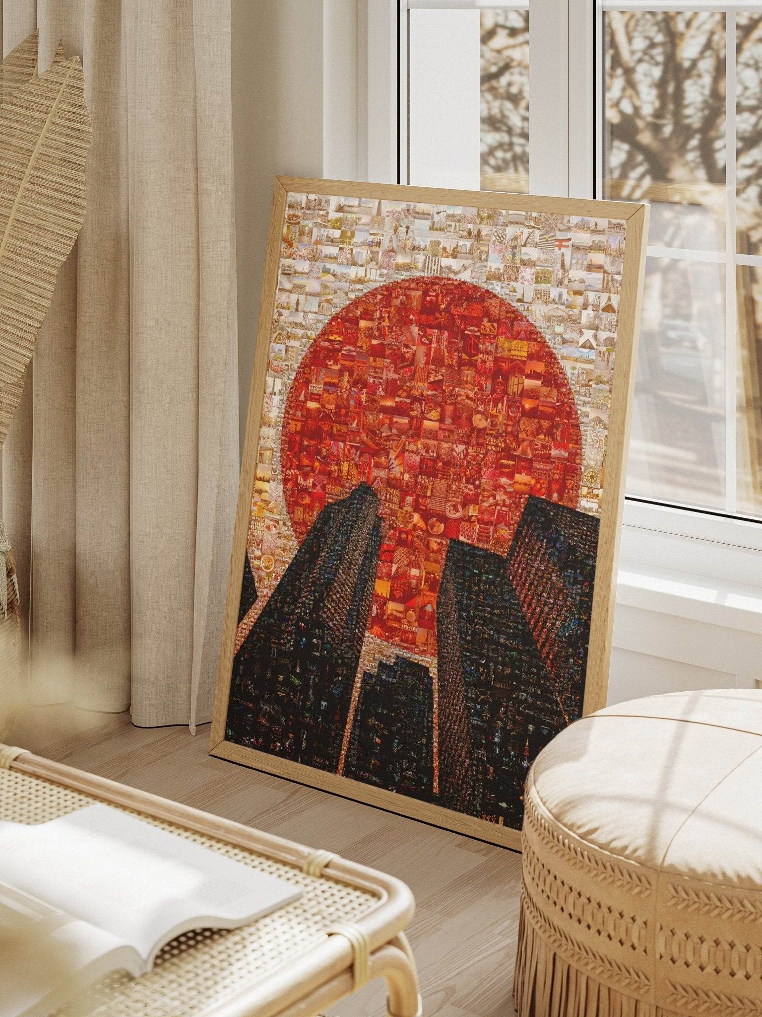Rising Sun Over Tokyo – Japanese Mosaic Wall Art - AtelierMosaics