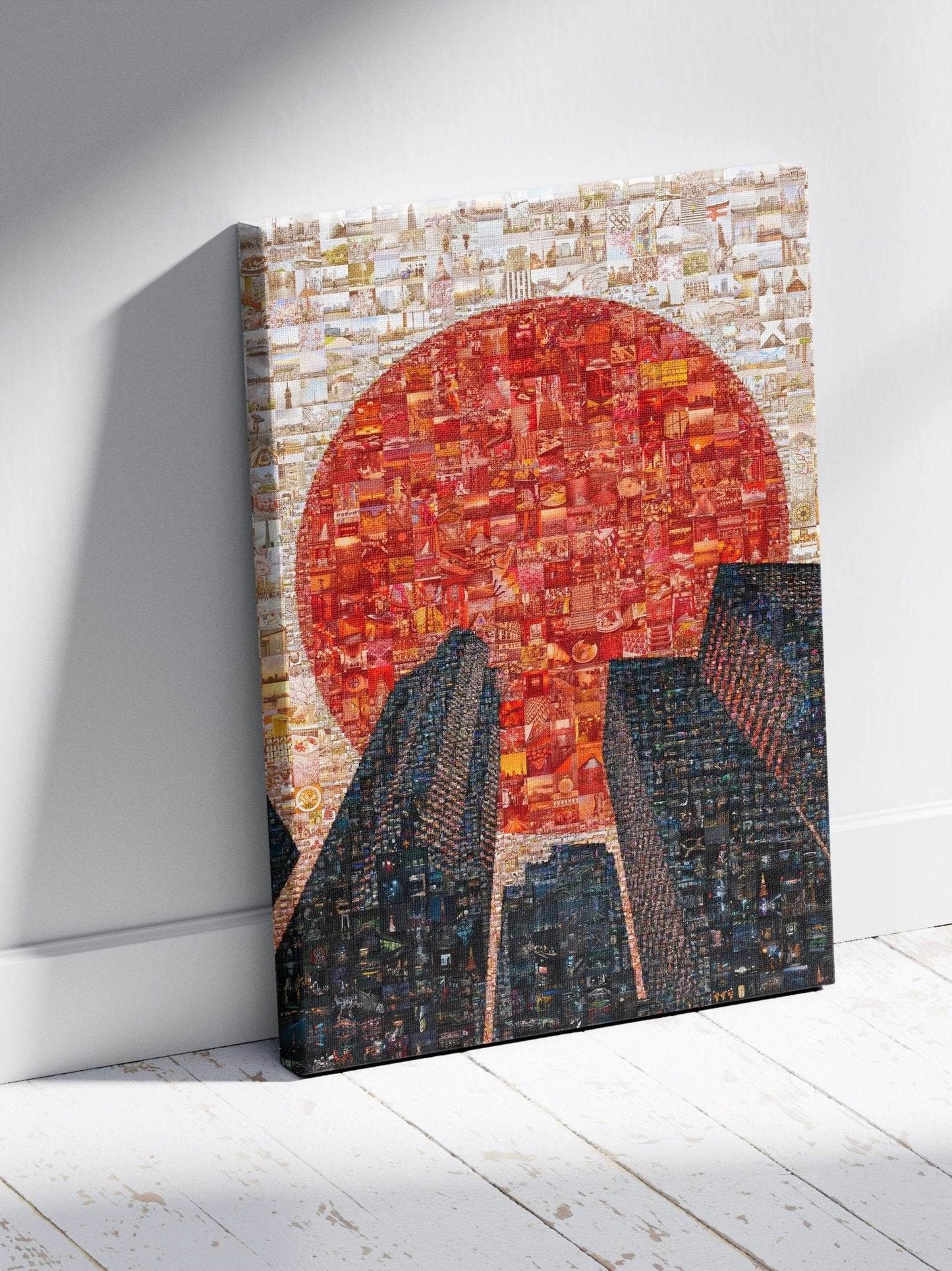 Rising Sun Over Tokyo – Japanese Mosaic Wall Art - AtelierMosaics