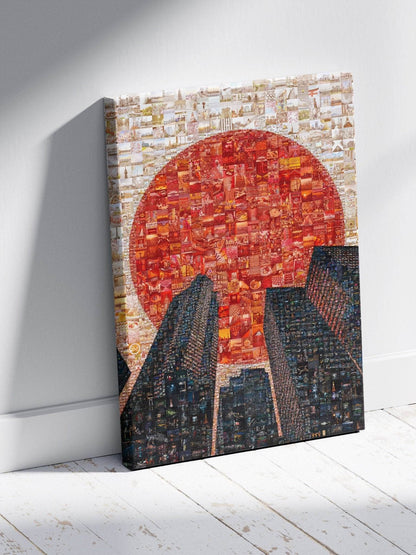 Rising Sun Over Tokyo – Japanese Mosaic Wall Art - AtelierMosaics