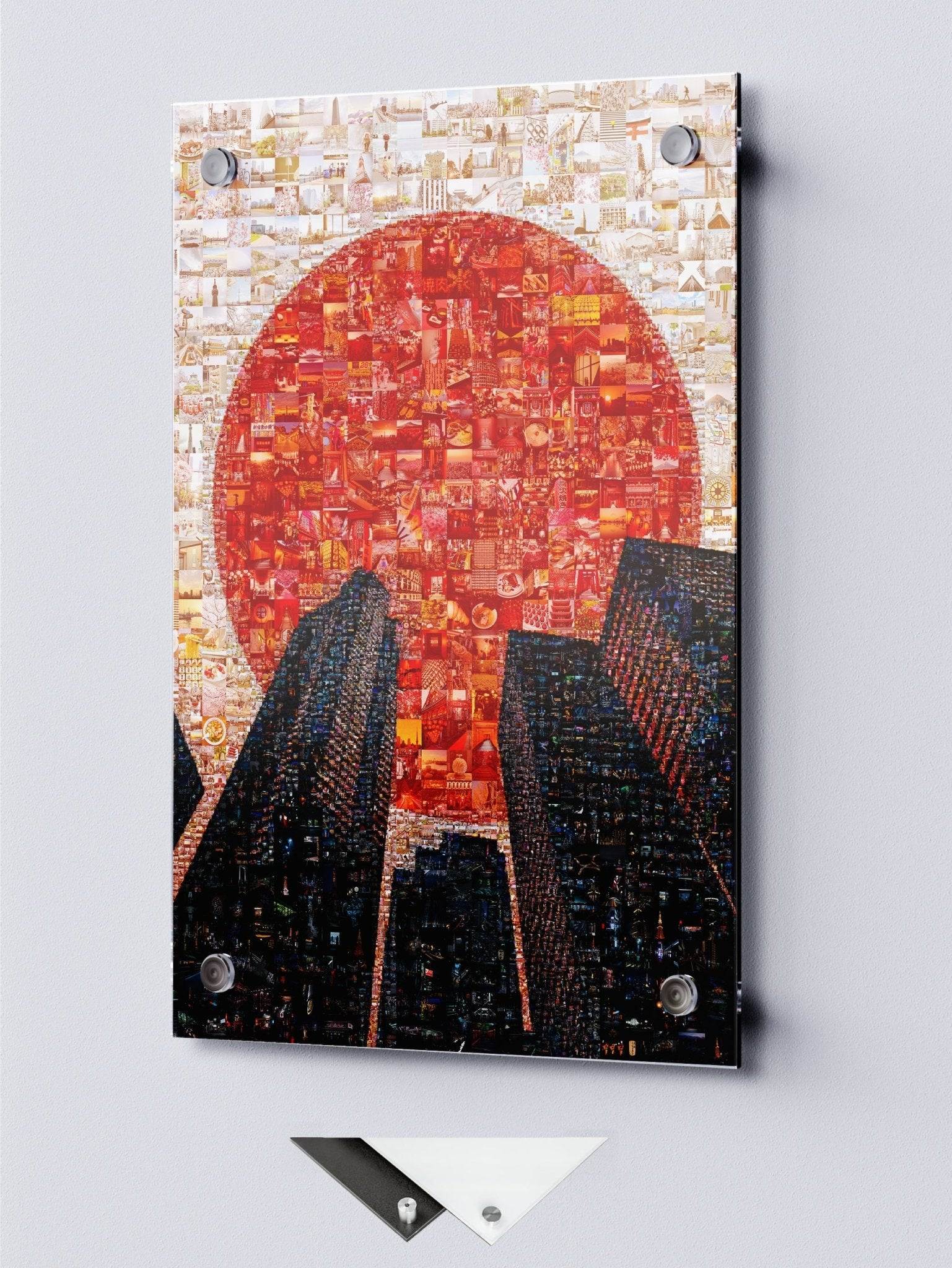 Rising Sun Over Tokyo – Japanese Mosaic Wall Art - AtelierMosaics
