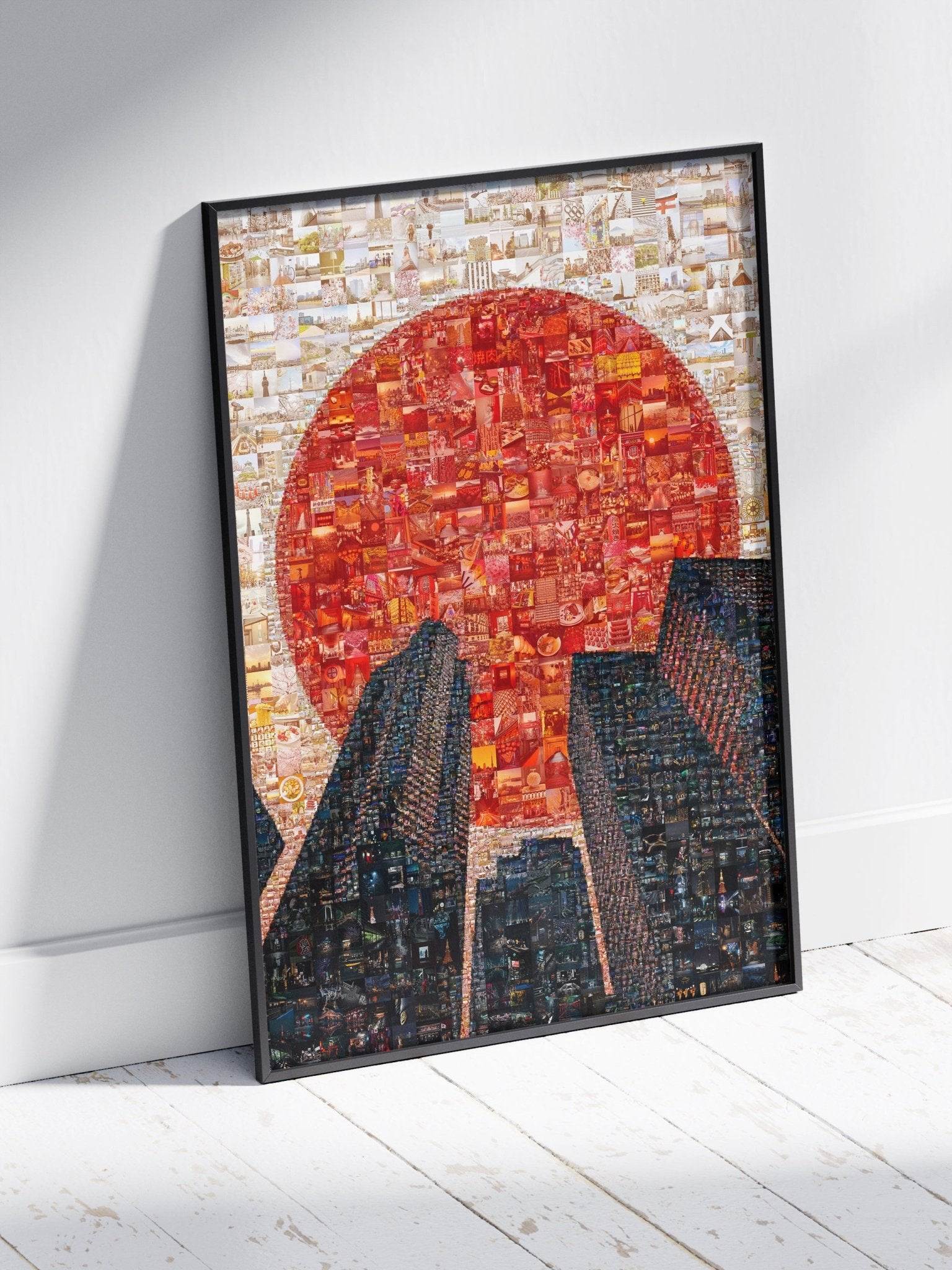 Rising Sun Over Tokyo – Japanese Mosaic Wall Art - AtelierMosaics