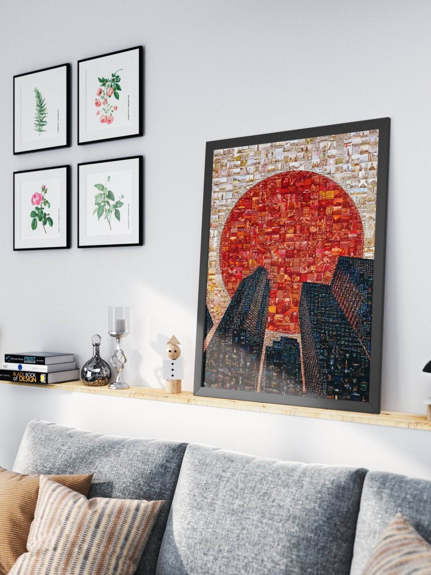 Rising Sun Over Tokyo – Japanese Mosaic Wall Art - AtelierMosaics