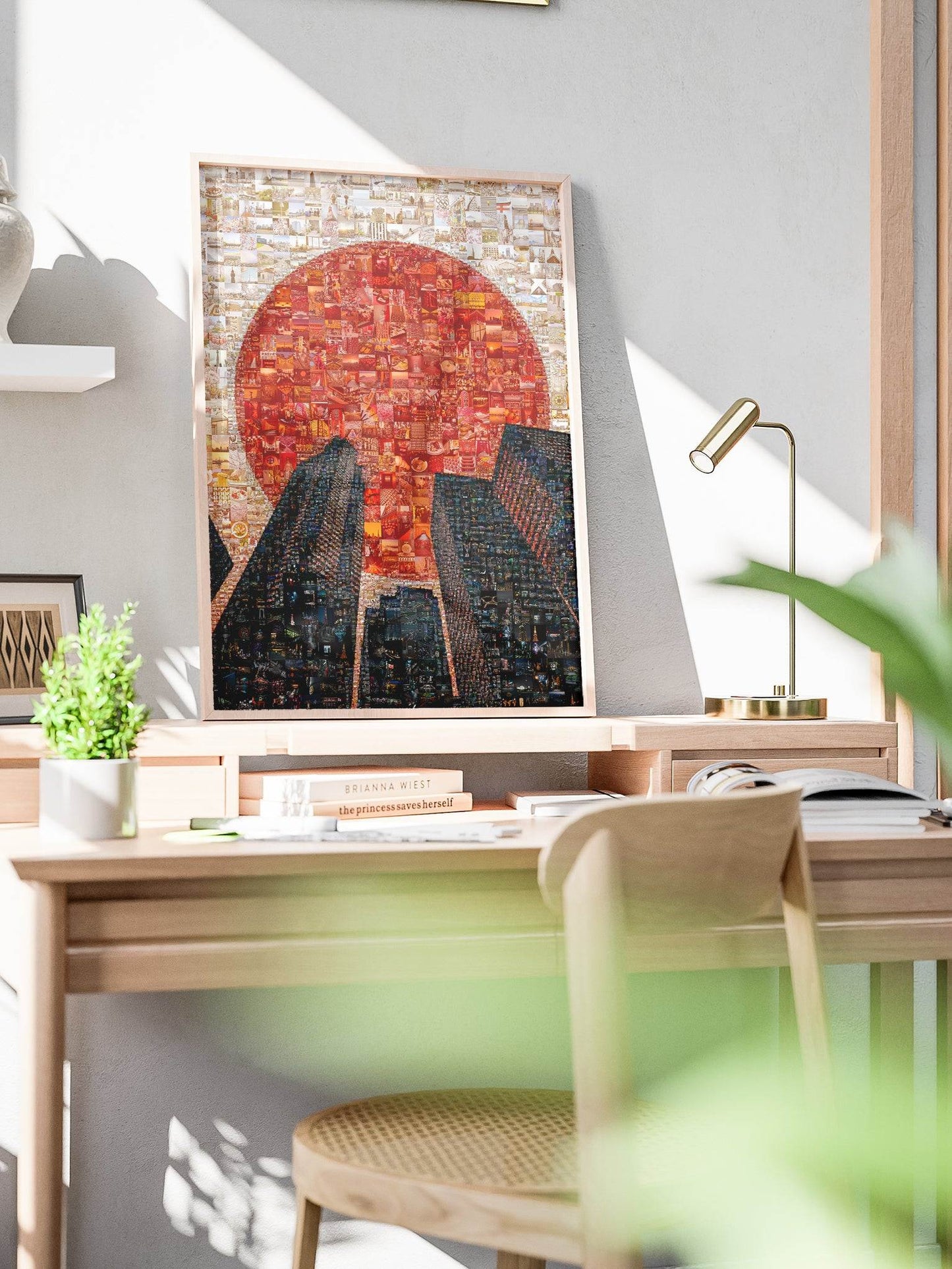 Rising Sun Over Tokyo – Japanese Mosaic Wall Art - AtelierMosaics