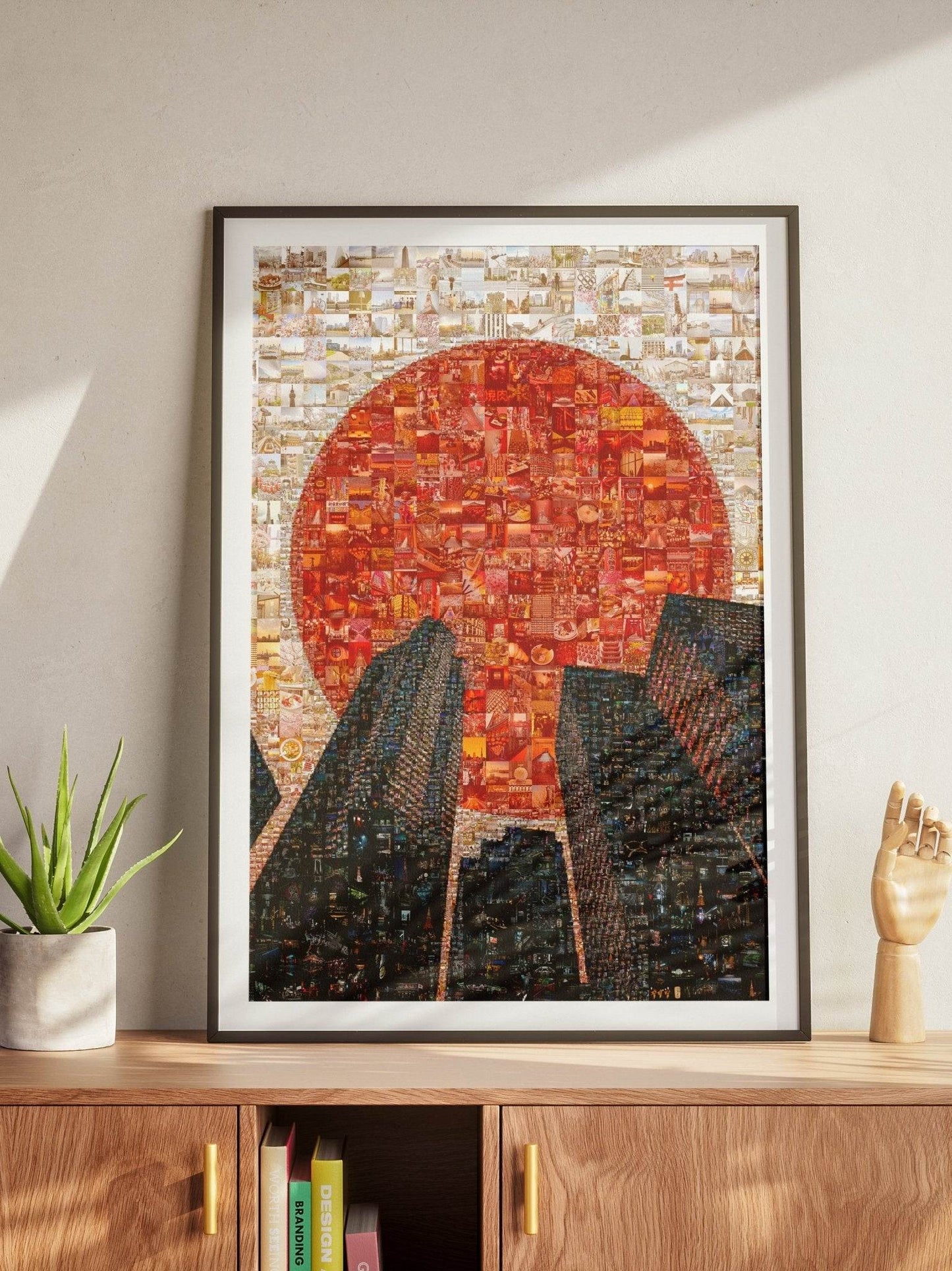 Rising Sun Over Tokyo – Japanese Mosaic Wall Art - AtelierMosaics