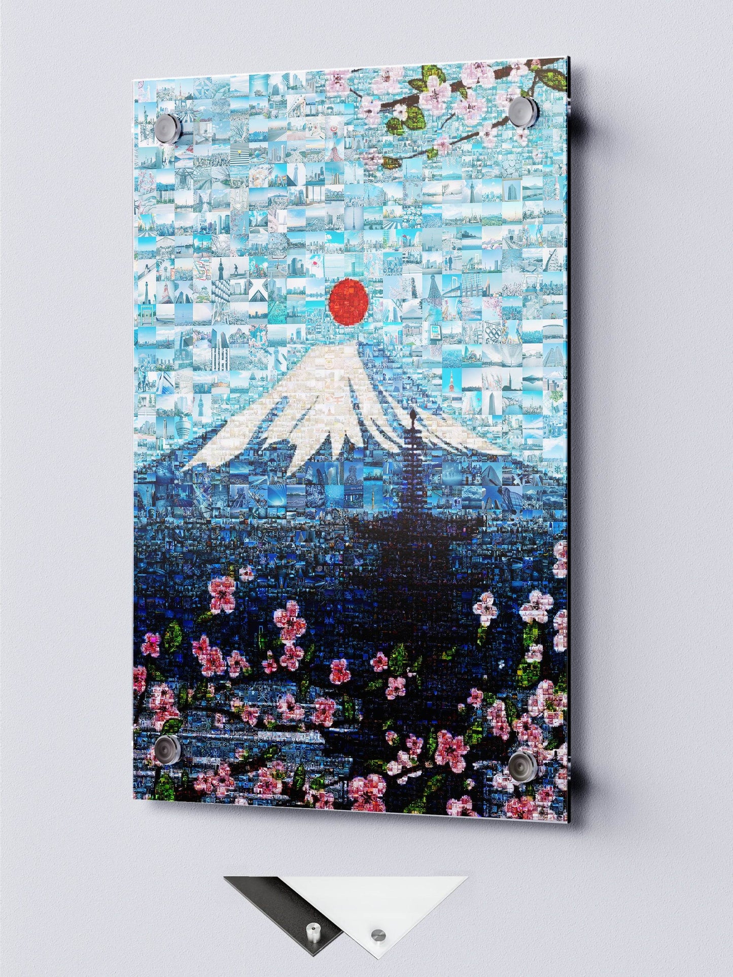 Tokyo Mosaic Art — Mount Fuji and Pagoda Framed by Sakura AtelierMosaics