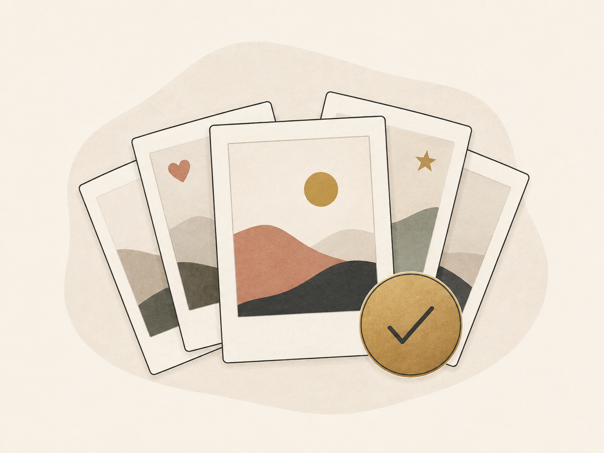 Illustration for selecting 200 to 1,000 smaller mosaic photographs