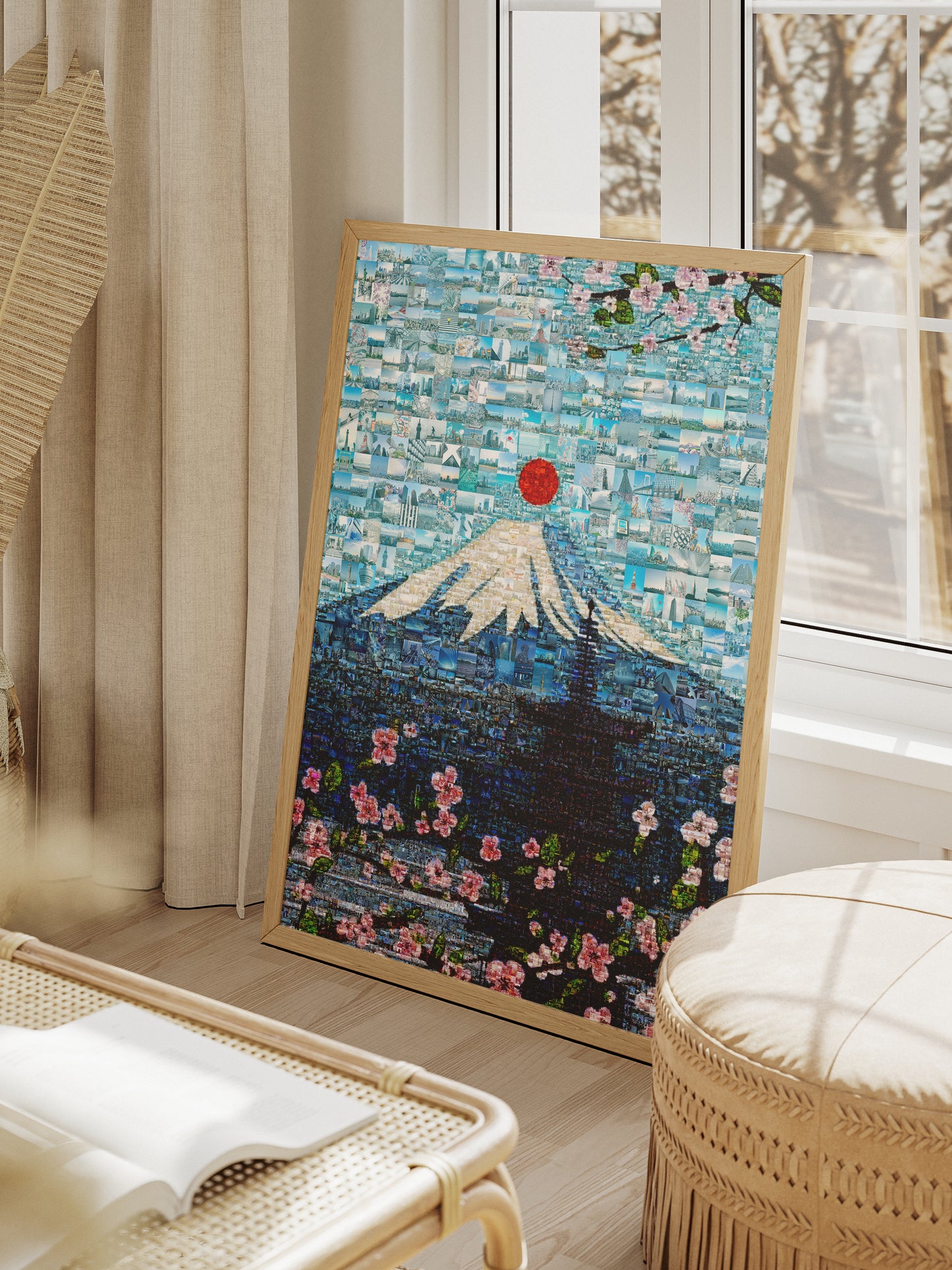 Tokyo Mosaic Art — Mount Fuji and Pagoda Framed by Sakura AtelierMosaics