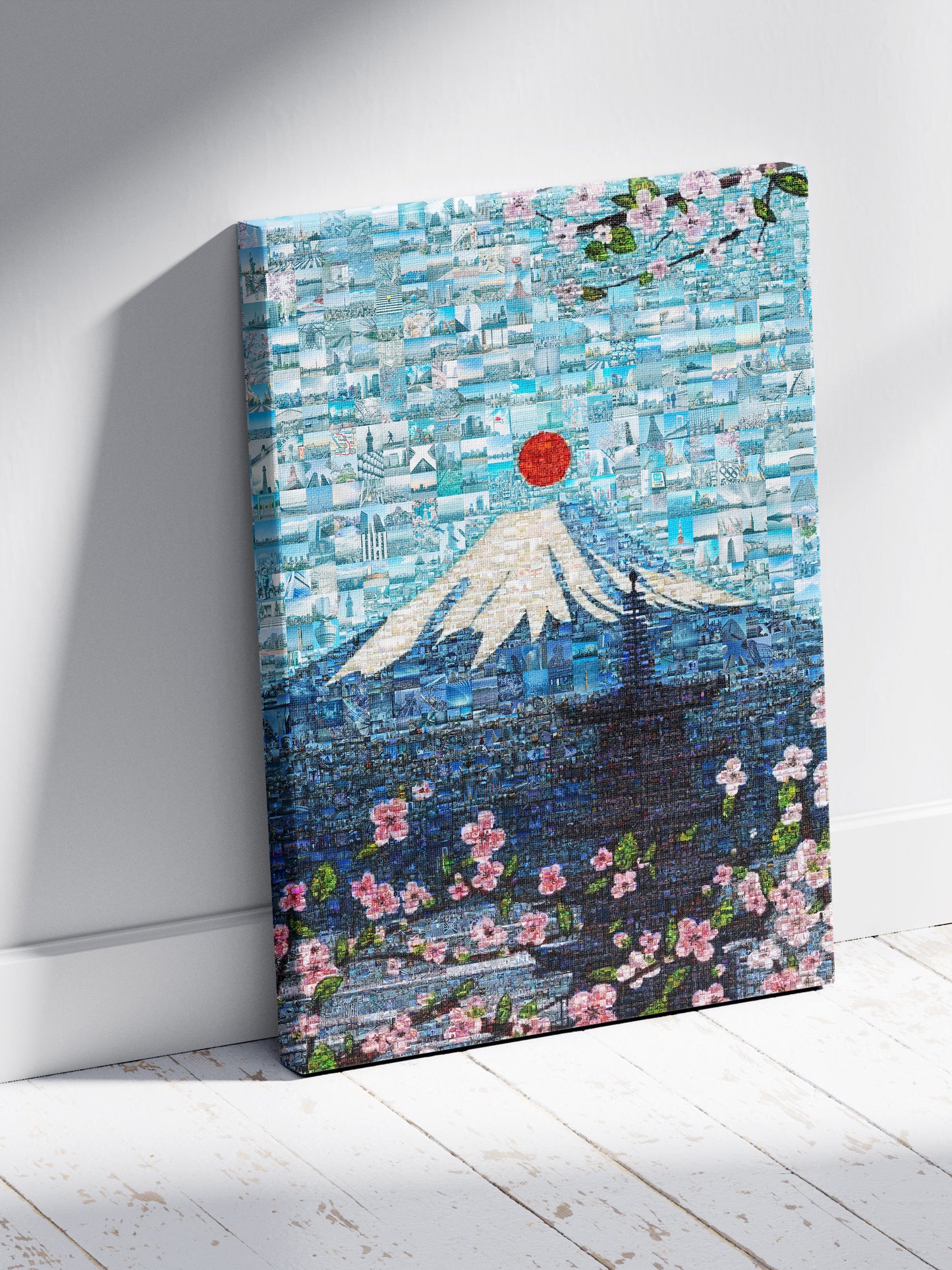 Tokyo Mosaic Art — Mount Fuji and Pagoda Framed by Sakura AtelierMosaics