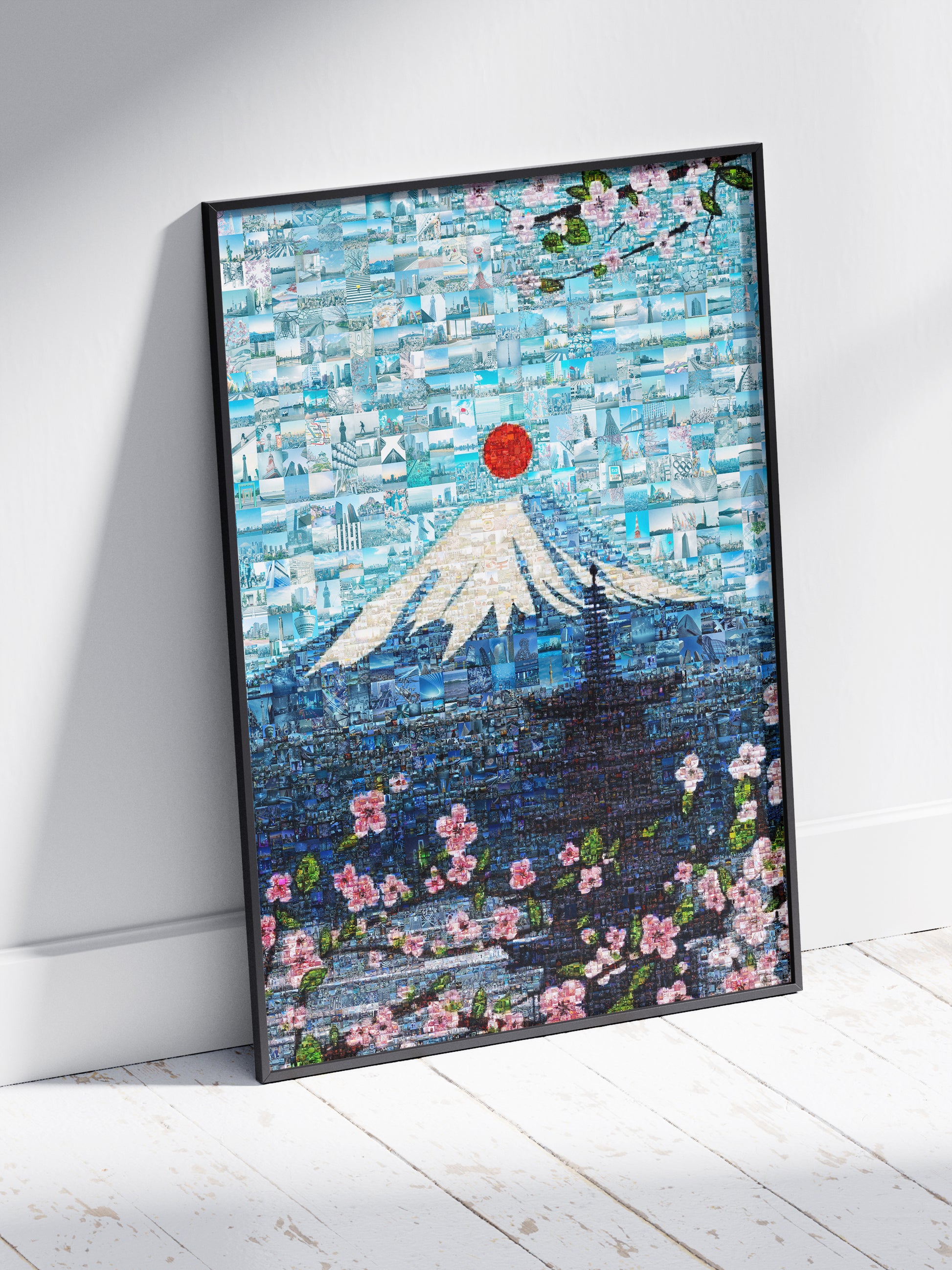 Tokyo Mosaic Art — Mount Fuji and Pagoda Framed by Sakura AtelierMosaics