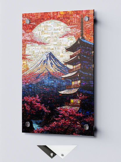 Mount Fuji & Pagoda – Japanese Mosaic Wall Art AtelierMosaics