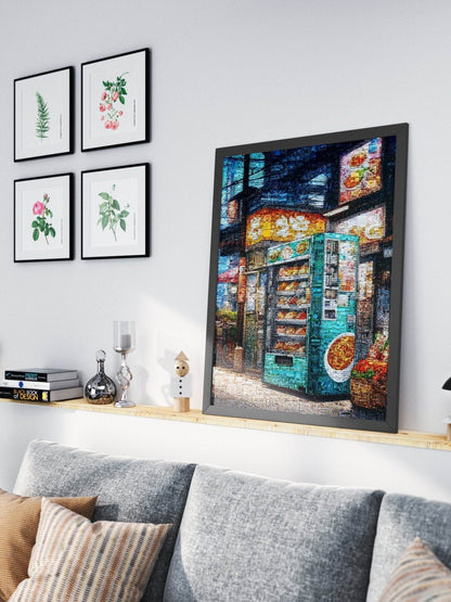 Tokyo Street Vending – Japanese Mosaic Wall Art - AtelierMosaics