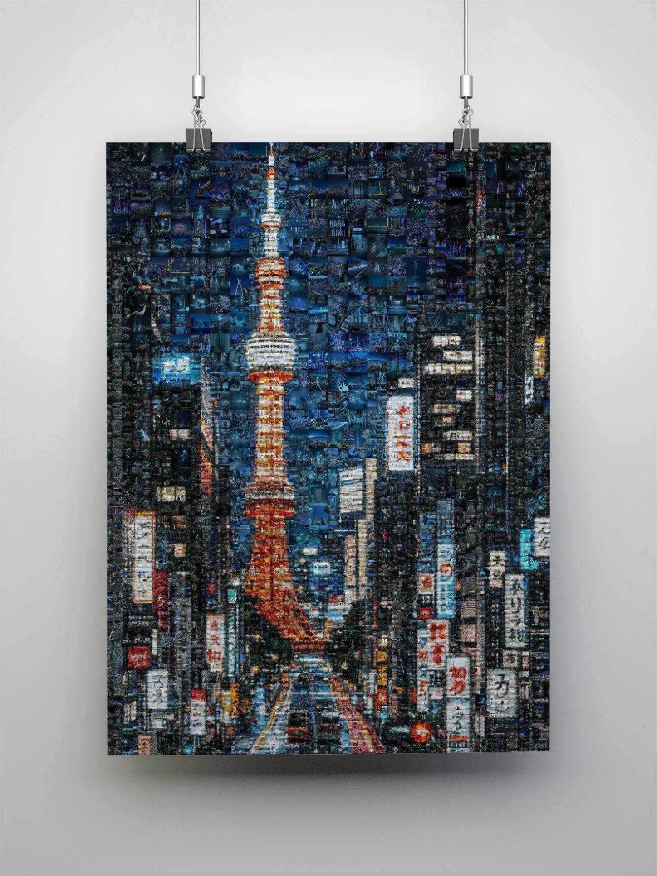 Tokyo Tower Street – Japanese Mosaic Wall Art - AtelierMosaics