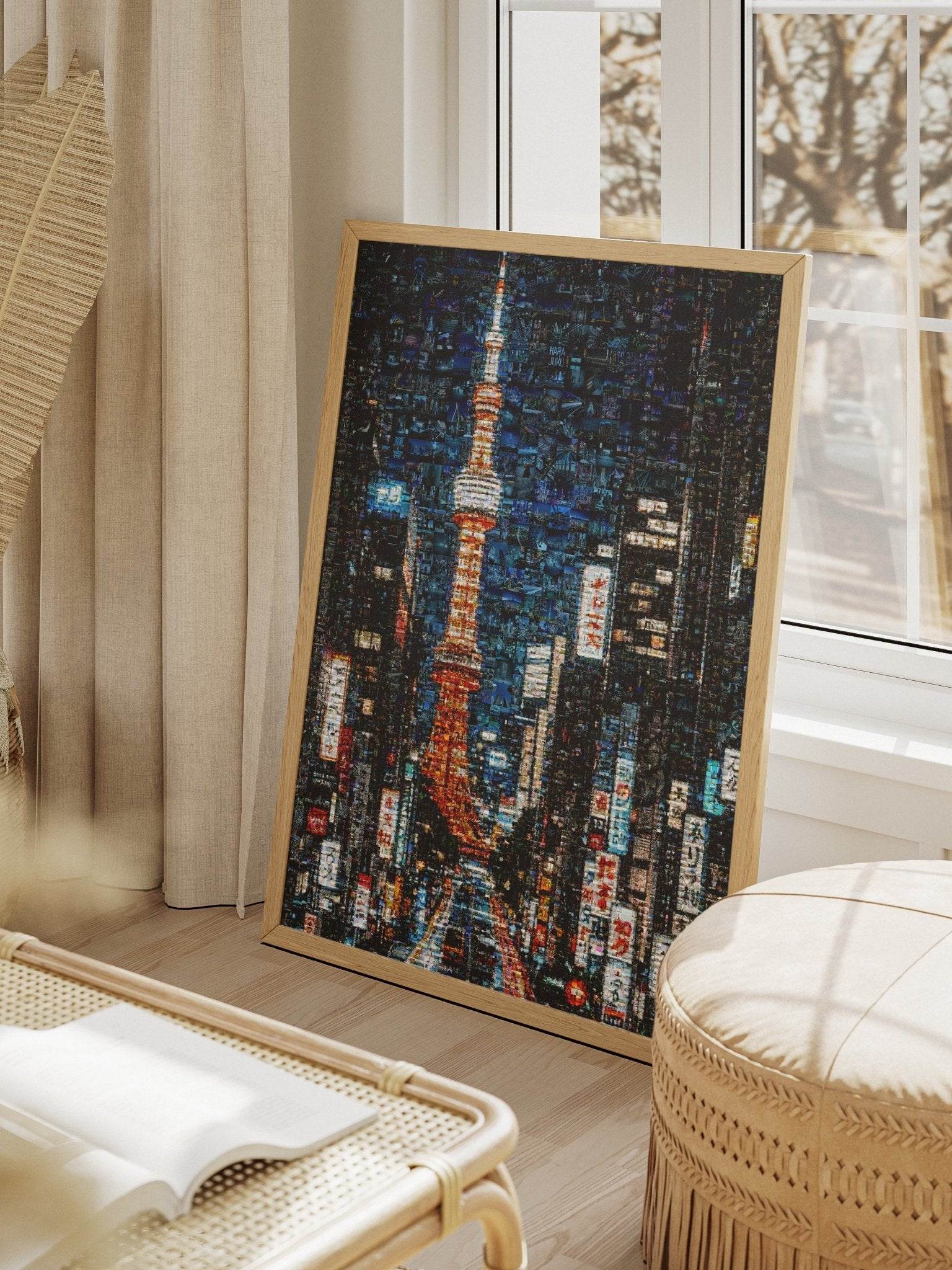 Tokyo Tower Street – Japanese Mosaic Wall Art - AtelierMosaics