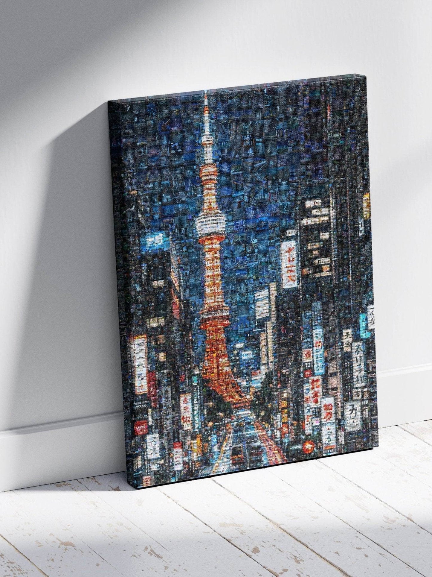 Tokyo Tower Street – Japanese Mosaic Wall Art - AtelierMosaics
