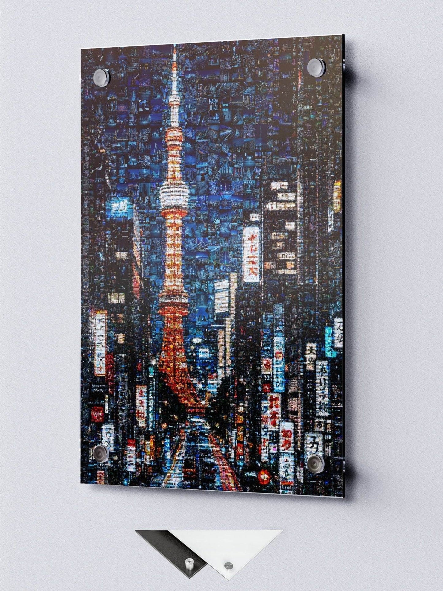 Tokyo Tower Street – Japanese Mosaic Wall Art - AtelierMosaics