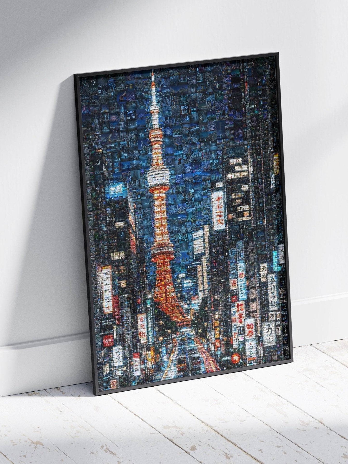 Tokyo Tower Street – Japanese Mosaic Wall Art - AtelierMosaics