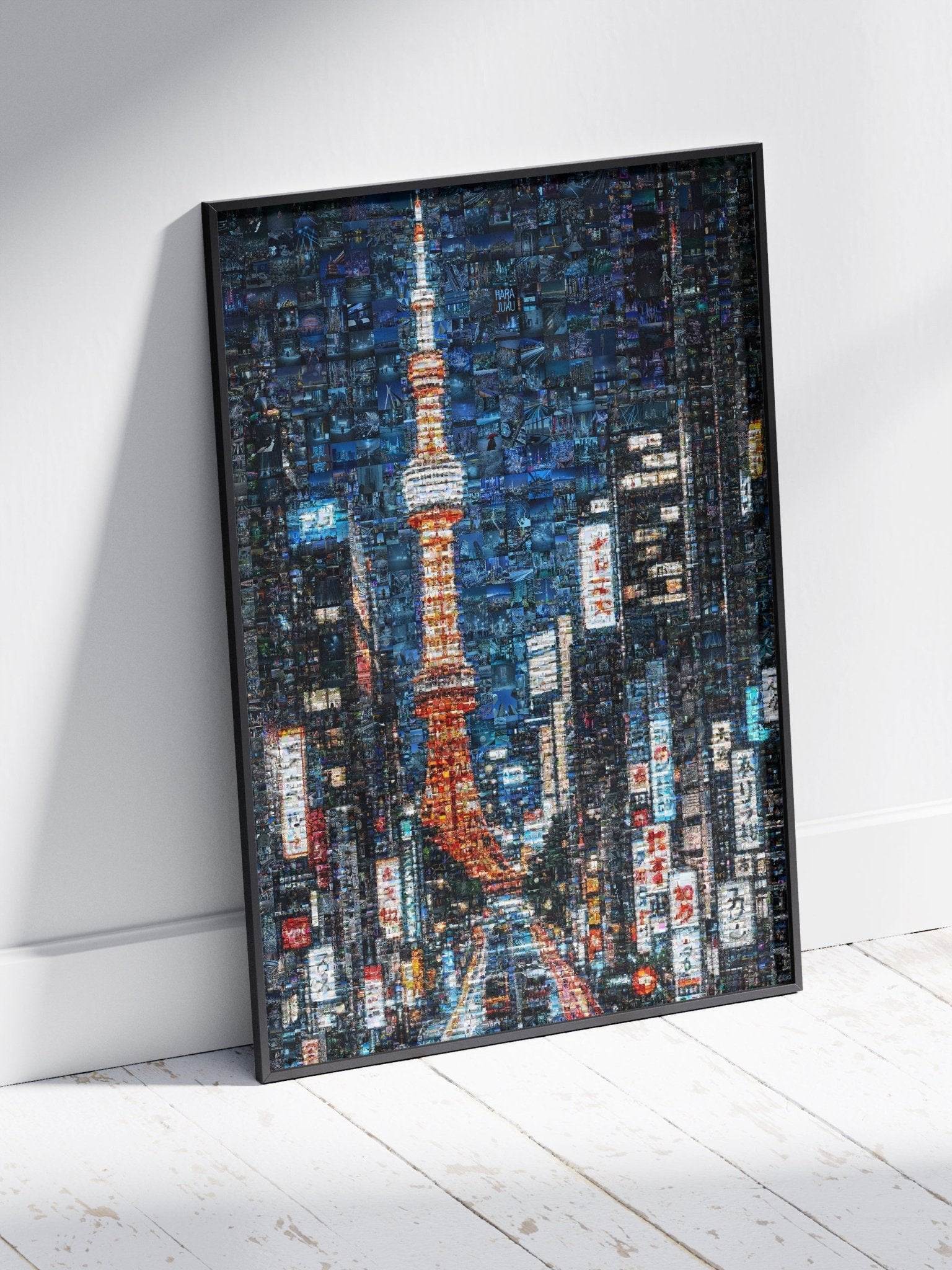 Tokyo Tower Street – Japanese Mosaic Wall Art - AtelierMosaics