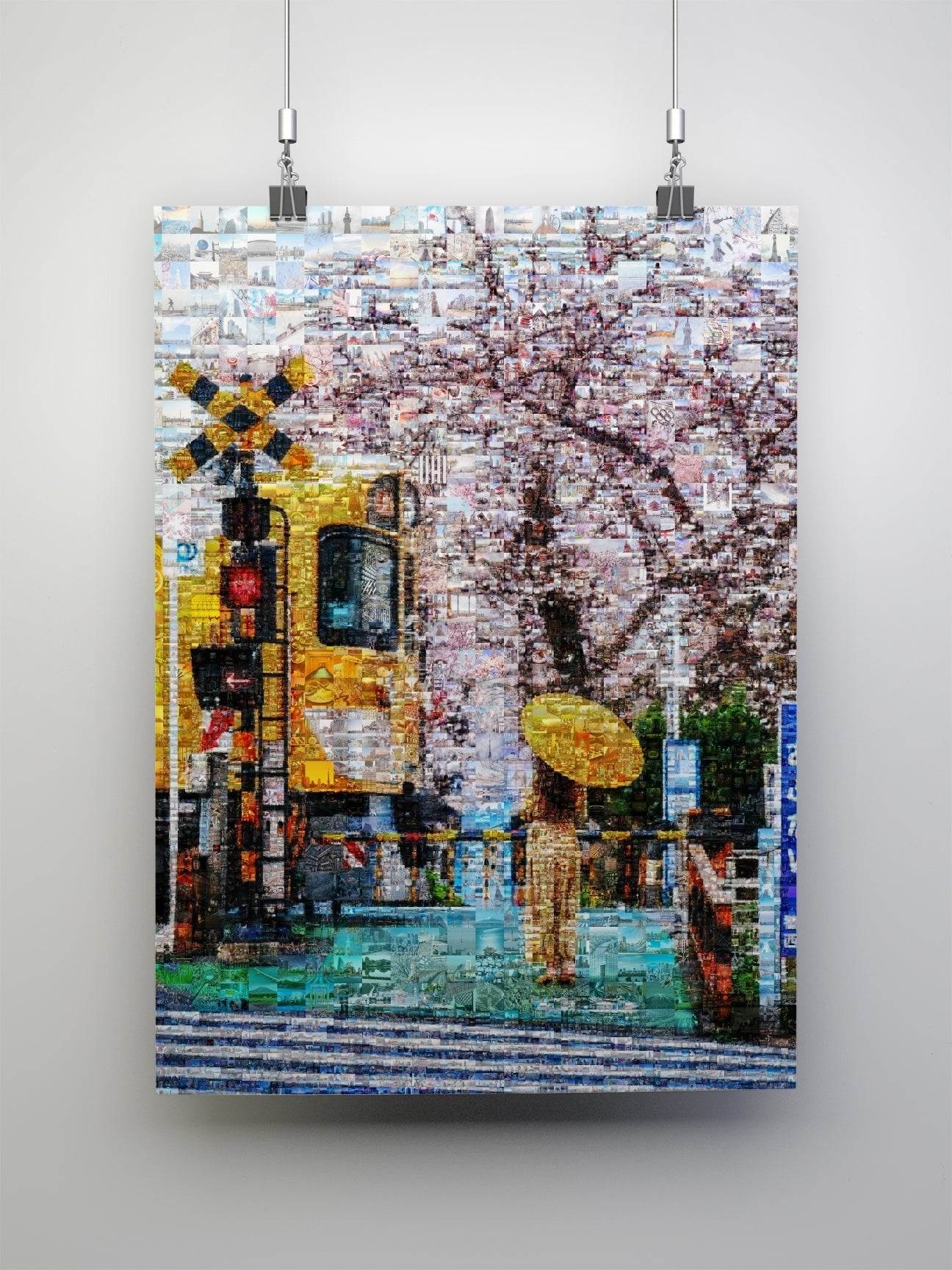 Tokyo Spring Crossing – Japanese Mosaic Wall Art - AtelierMosaics