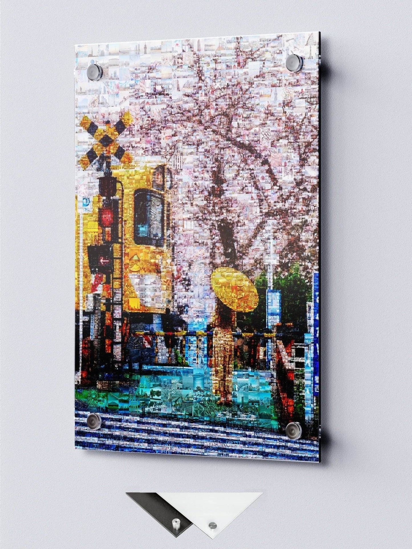 Tokyo Spring Crossing – Japanese Mosaic Wall Art - AtelierMosaics