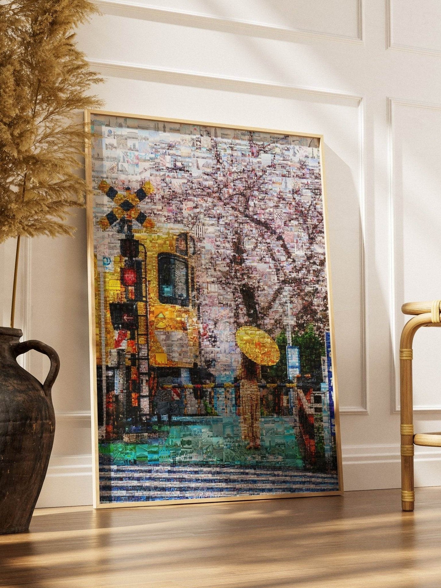 Tokyo Spring Crossing – Japanese Mosaic Wall Art - AtelierMosaics