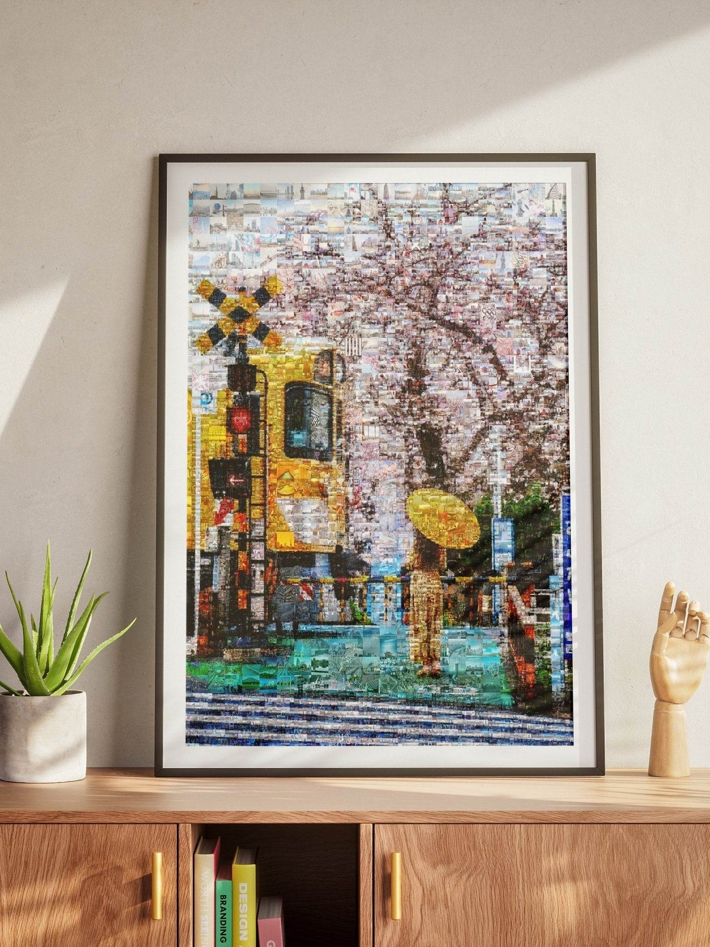 Tokyo Spring Crossing – Japanese Mosaic Wall Art - AtelierMosaics