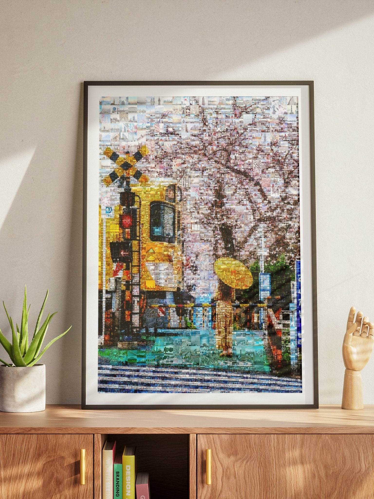 Tokyo Spring Crossing – Japanese Mosaic Wall Art - AtelierMosaics
