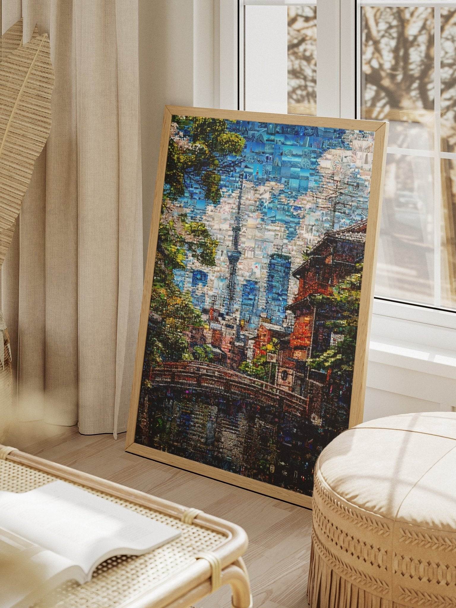 Tokyo Skytree View – Japanese Mosaic Wall Art - AtelierMosaics