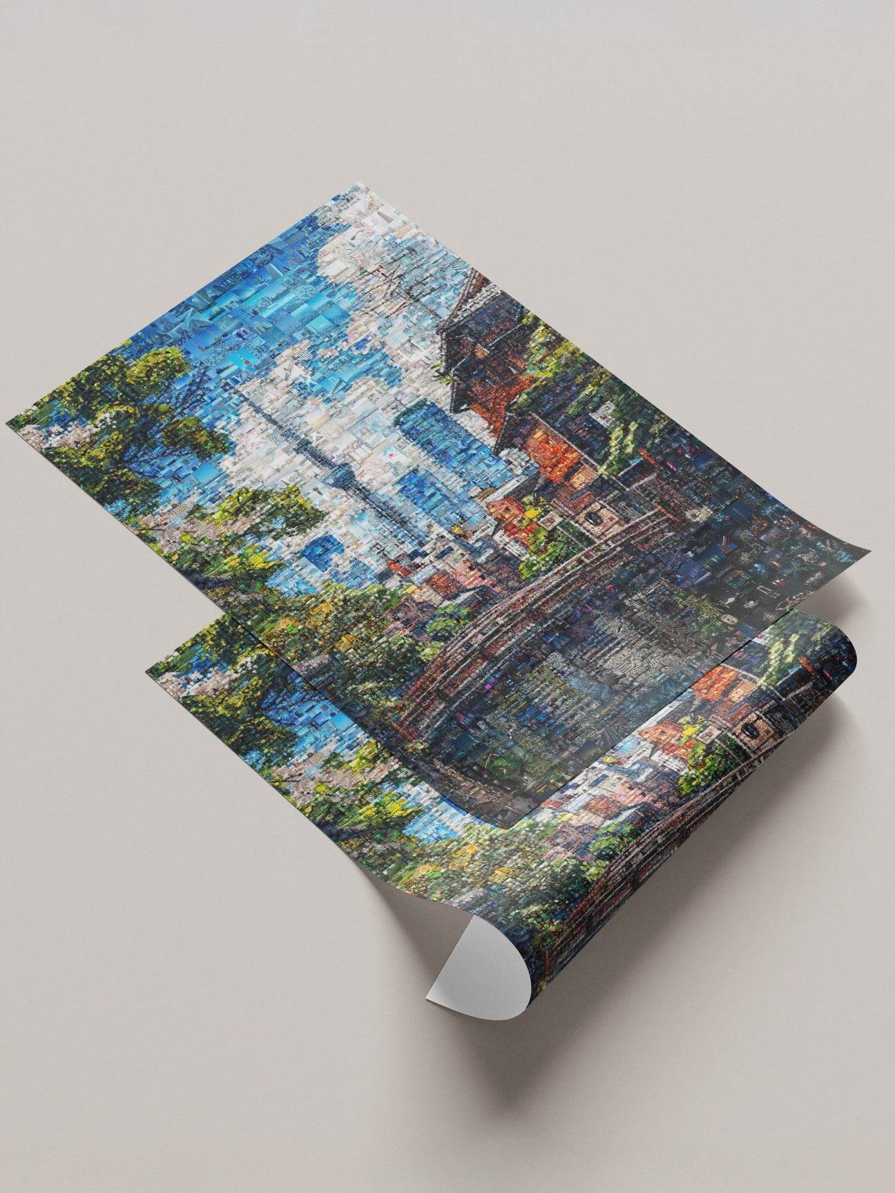Tokyo Skytree View – Japanese Mosaic Wall Art - AtelierMosaics