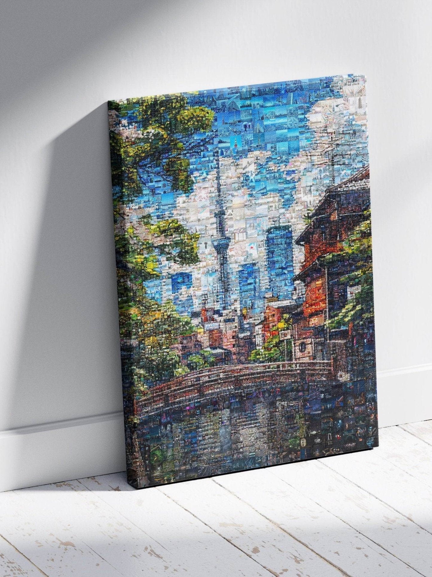 Tokyo Skytree View – Japanese Mosaic Wall Art - AtelierMosaics