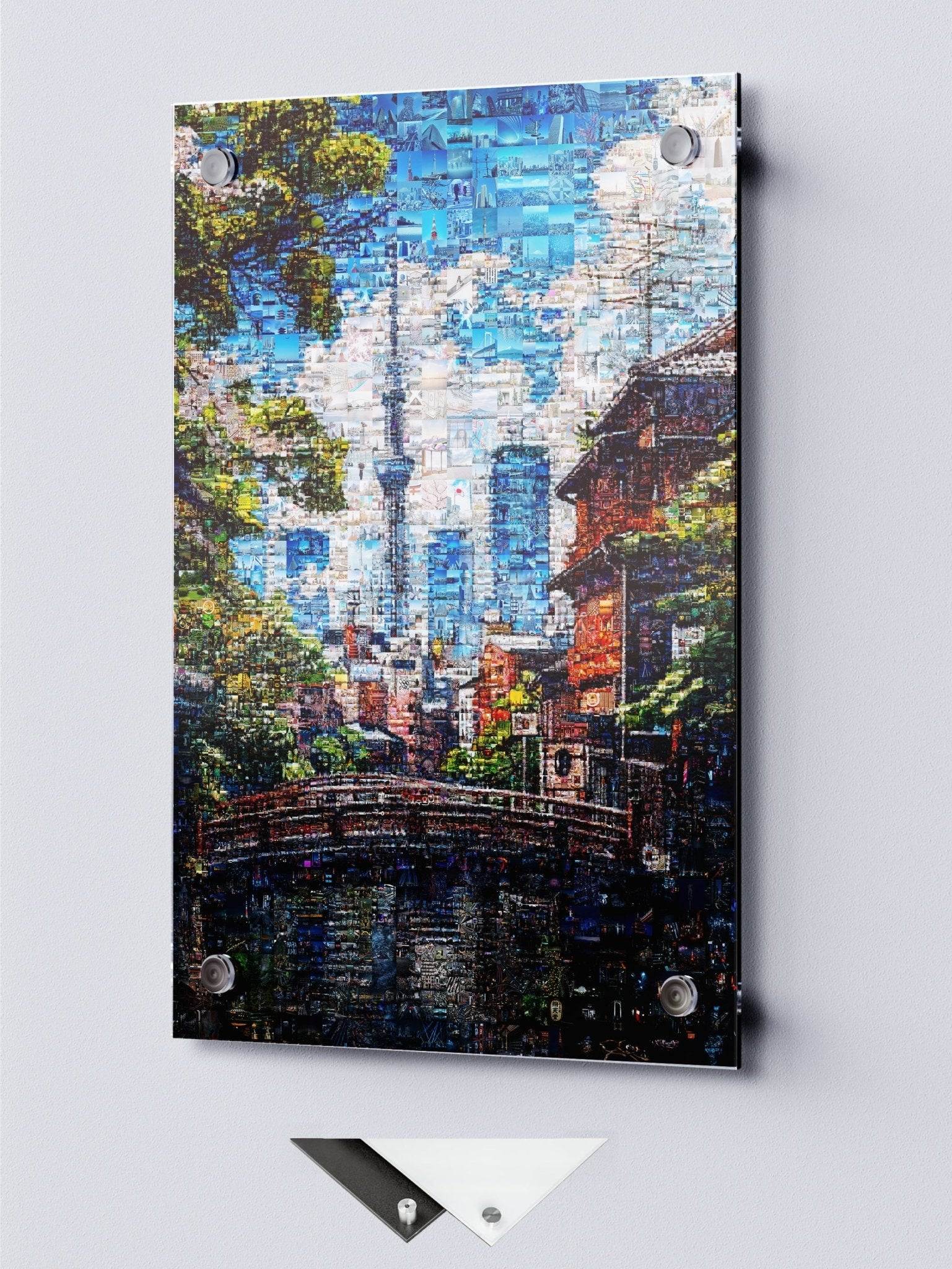 Tokyo Skytree View – Japanese Mosaic Wall Art - AtelierMosaics