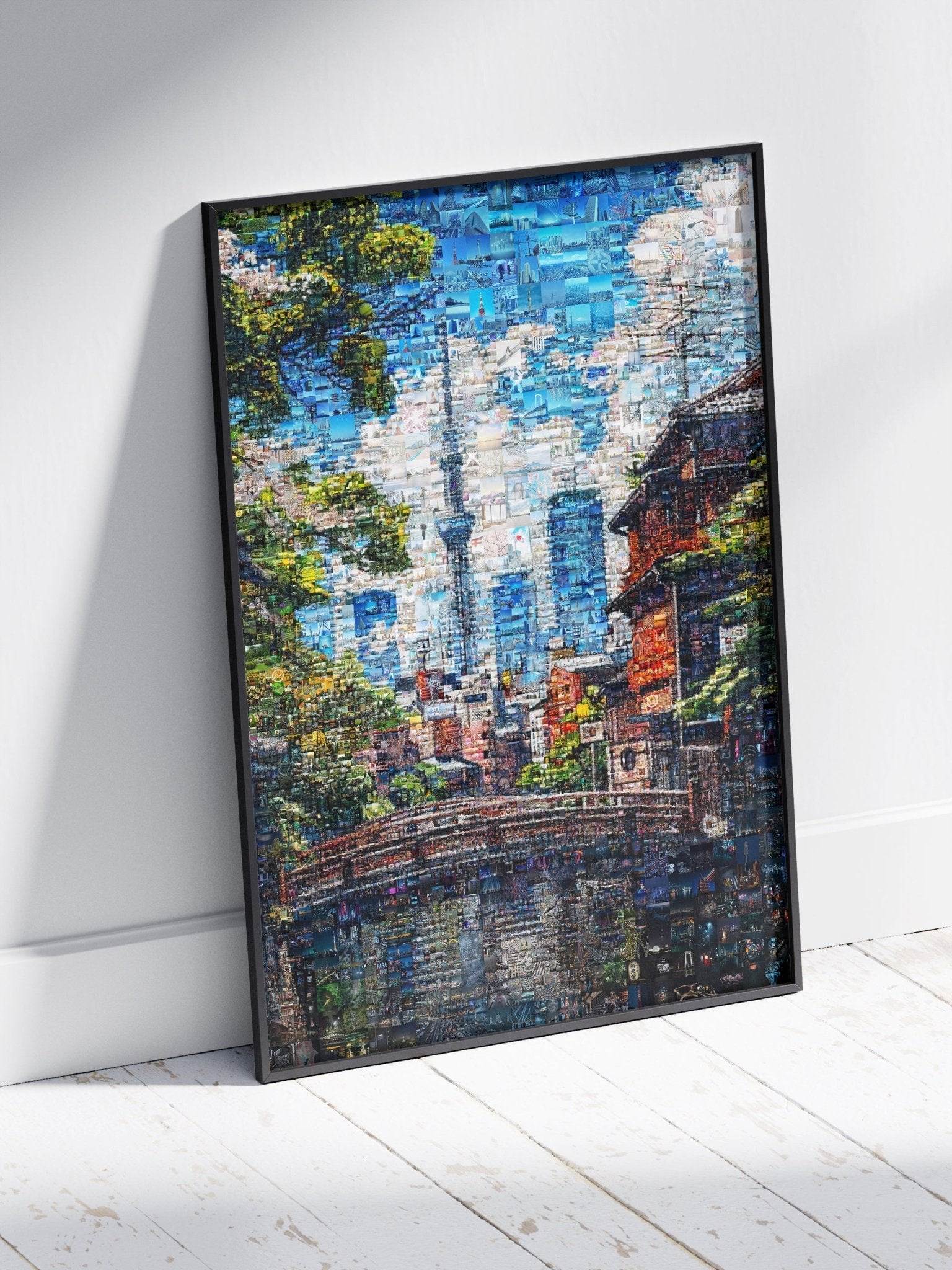 Tokyo Skytree View – Japanese Mosaic Wall Art - AtelierMosaics