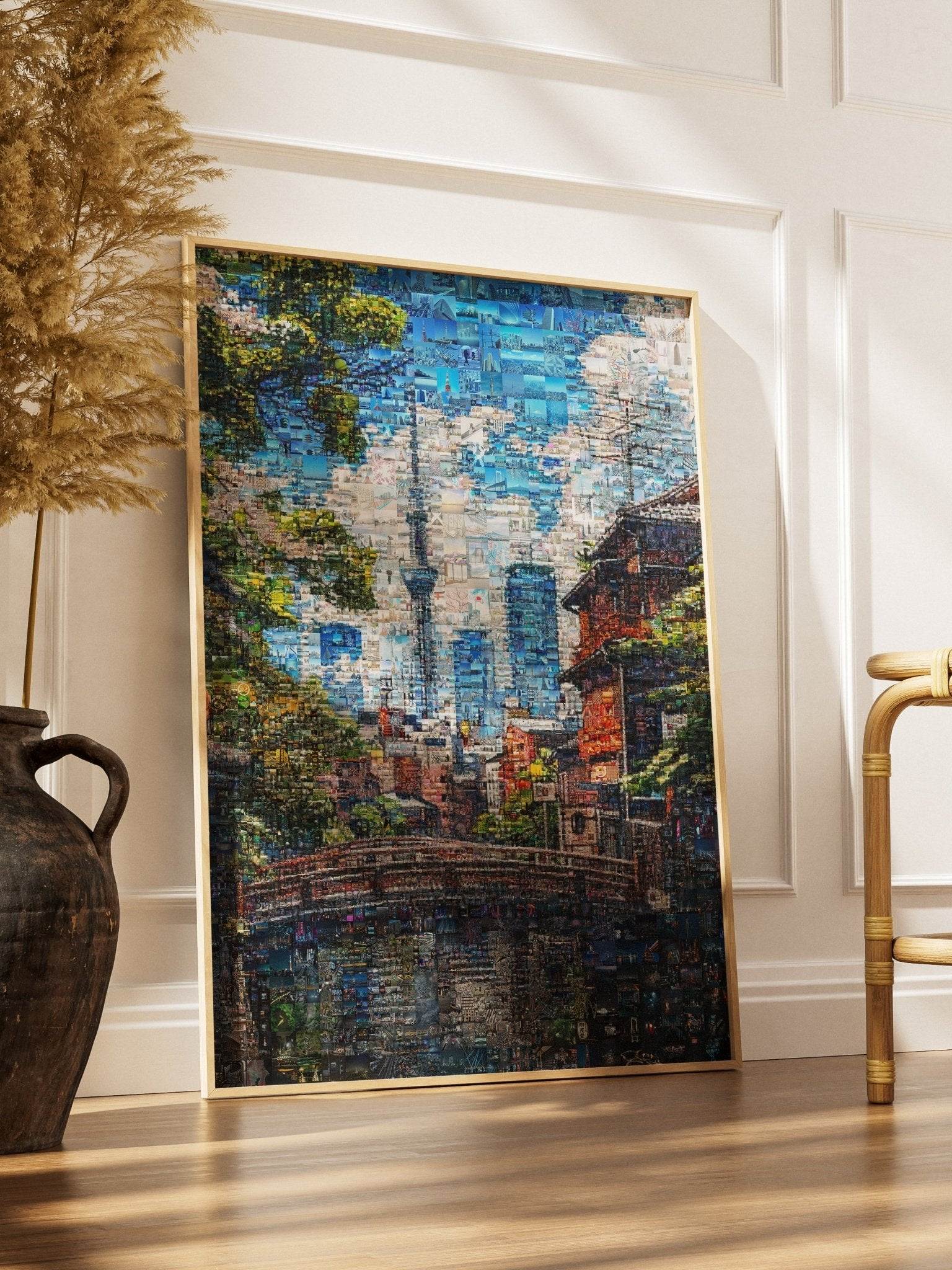 Tokyo Skytree View – Japanese Mosaic Wall Art - AtelierMosaics