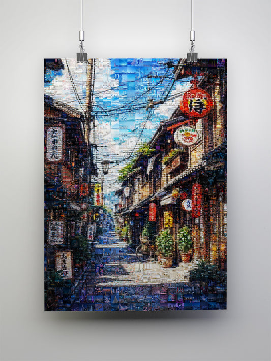 Tokyo Mosaic Art — Traditional Alley with Lanterns AtelierMosaics