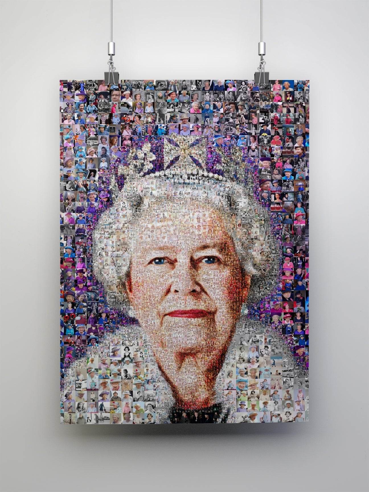 Stunning Elizabeth II Mosaic Artwork - Iconic British Queen Portrait for Home Decor - AtelierMosaics