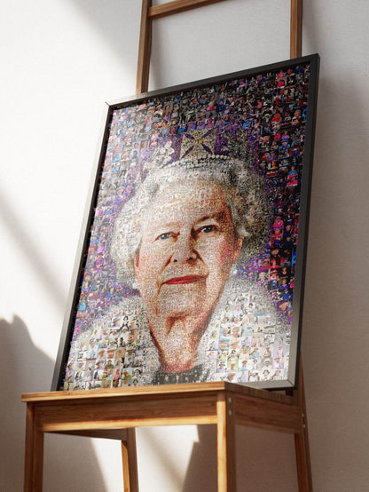 Stunning Elizabeth II Mosaic Artwork - Iconic British Queen Portrait for Home Decor - AtelierMosaics