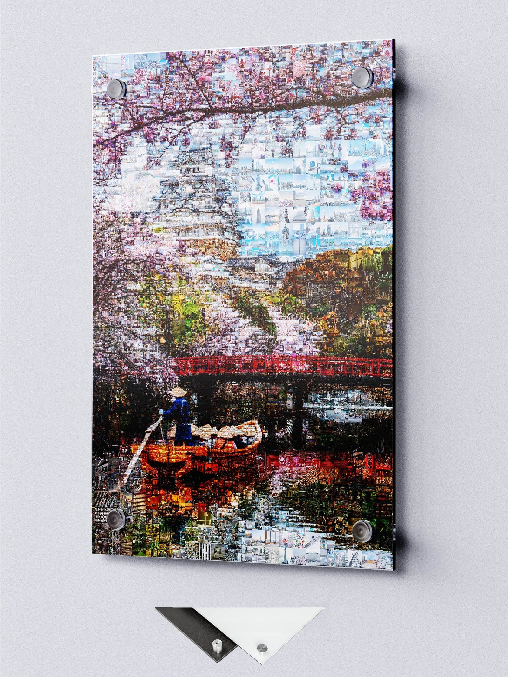 Tokyo Mosaic Art — Boat under Sakura Trees and Castle View AtelierMosaics