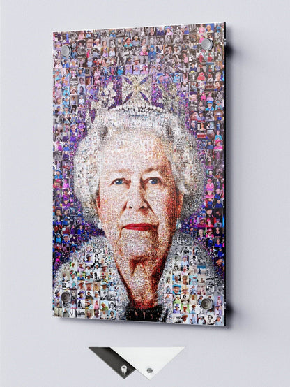 Stunning Elizabeth II Mosaic Artwork - Iconic British Queen Portrait for Home Decor - AtelierMosaics