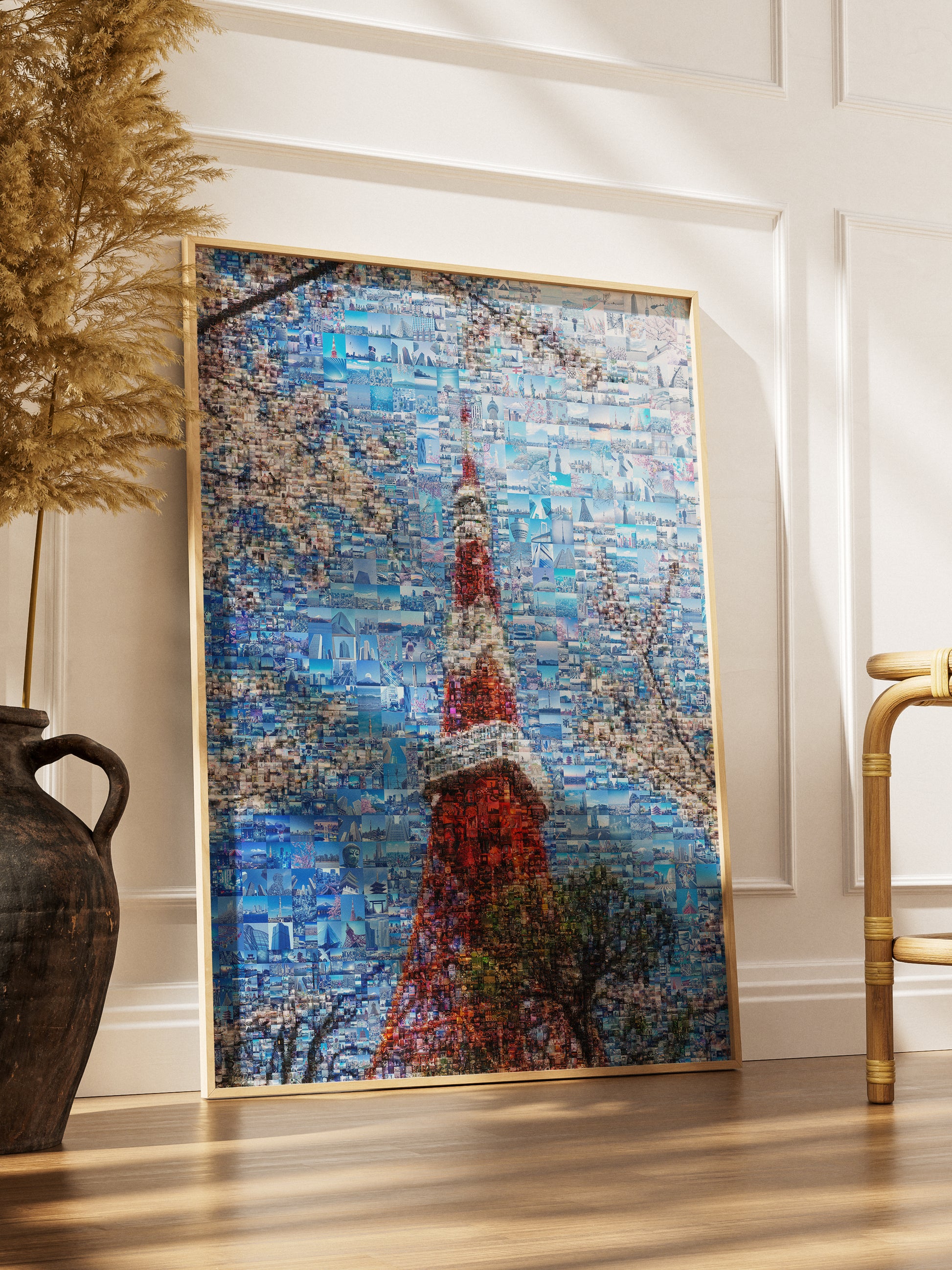 Tokyo Tower & Sakura – Japanese Spring Mosaic Wall Art AtelierMosaics
