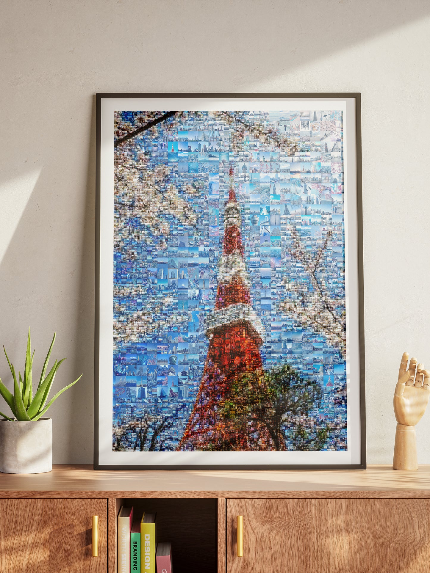 Tokyo Tower & Sakura – Japanese Spring Mosaic Wall Art AtelierMosaics